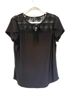 A.U.W Lace Cap Sleeve T Shirt